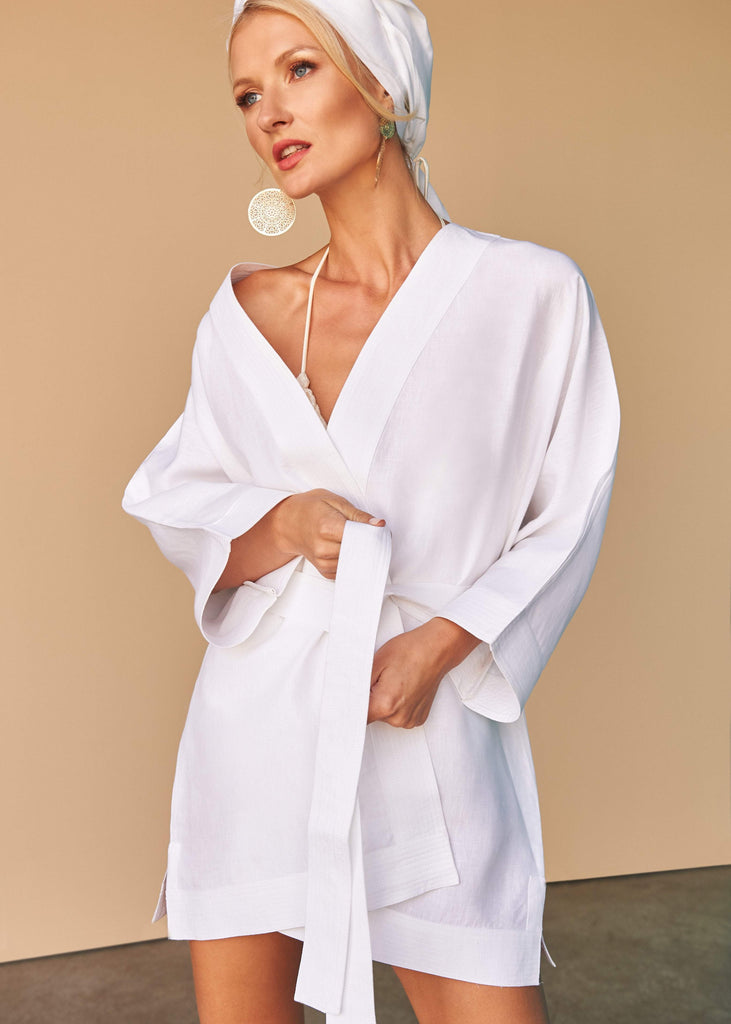 Fcil Blanco | Rym Kaftan ladies-Italian-linen-white-kaftan-dress L Fcil Blanco | Rym Kaftan ladies-Italian-linen-white-kaftan-dress L